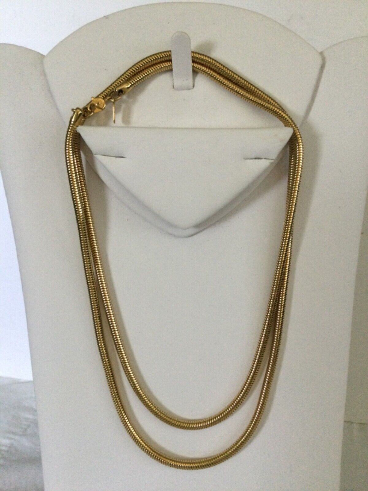Vintage Monet Gold Tone Snake Chain Necklace
