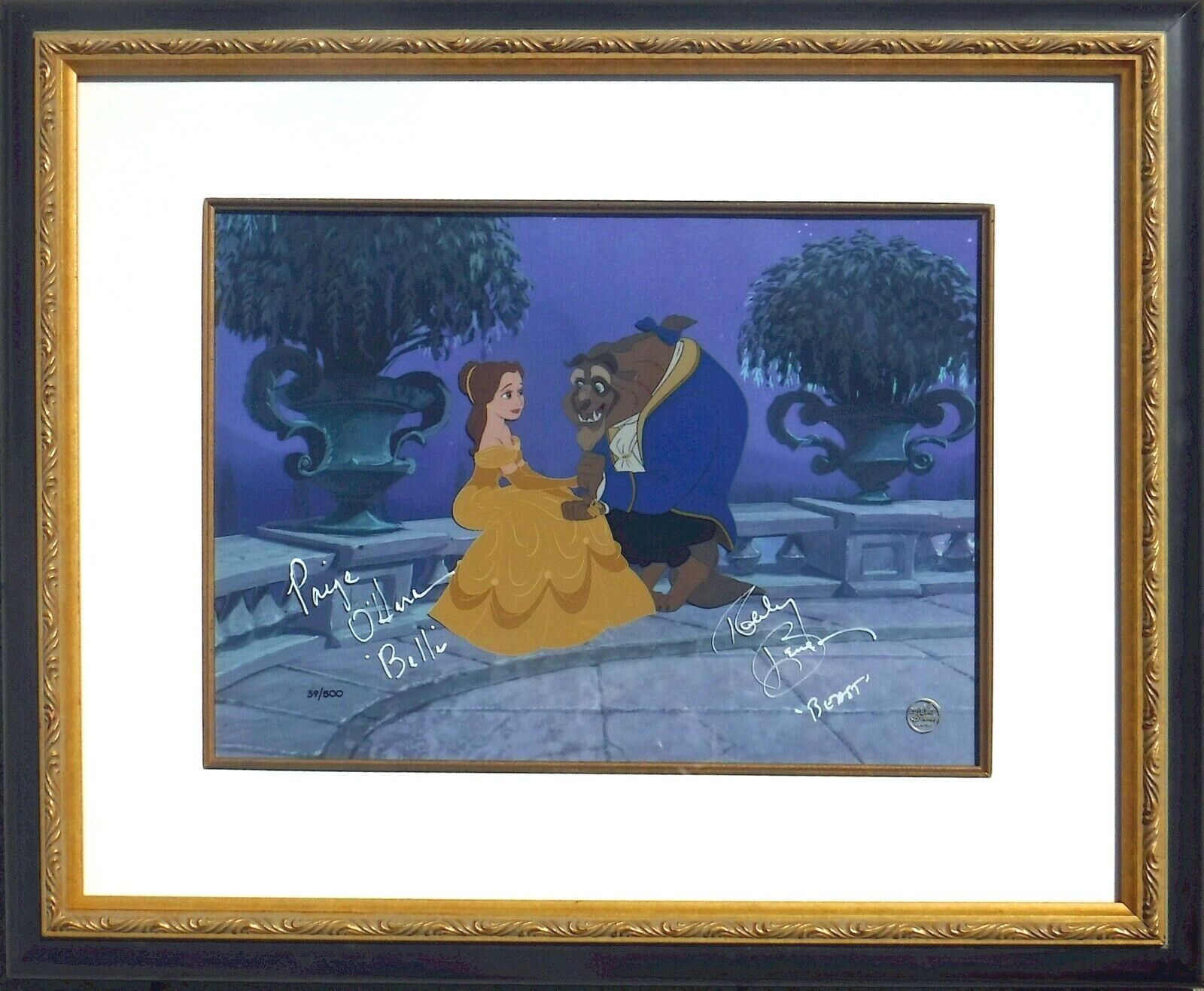 🟡 Disney BEAUTY and THE BEAST Cel Double Signed Rare signatures limited edition