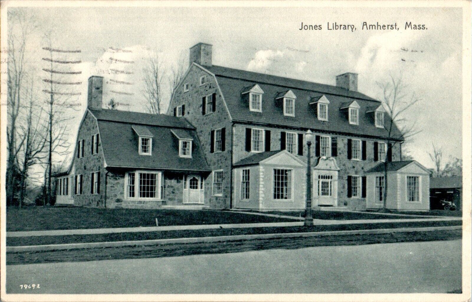Jones Library, Amherst, Massachusetts MA 1931 Postcard