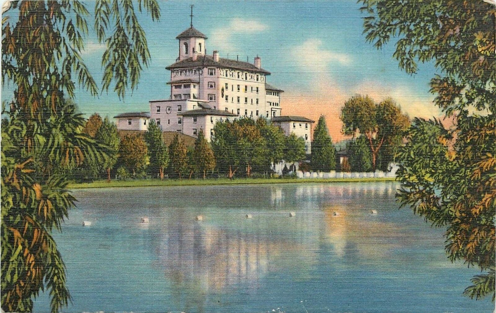 Broadmore Hotel Lake Pike Peak Region Colorado CO pm 1920\'s  Postcard