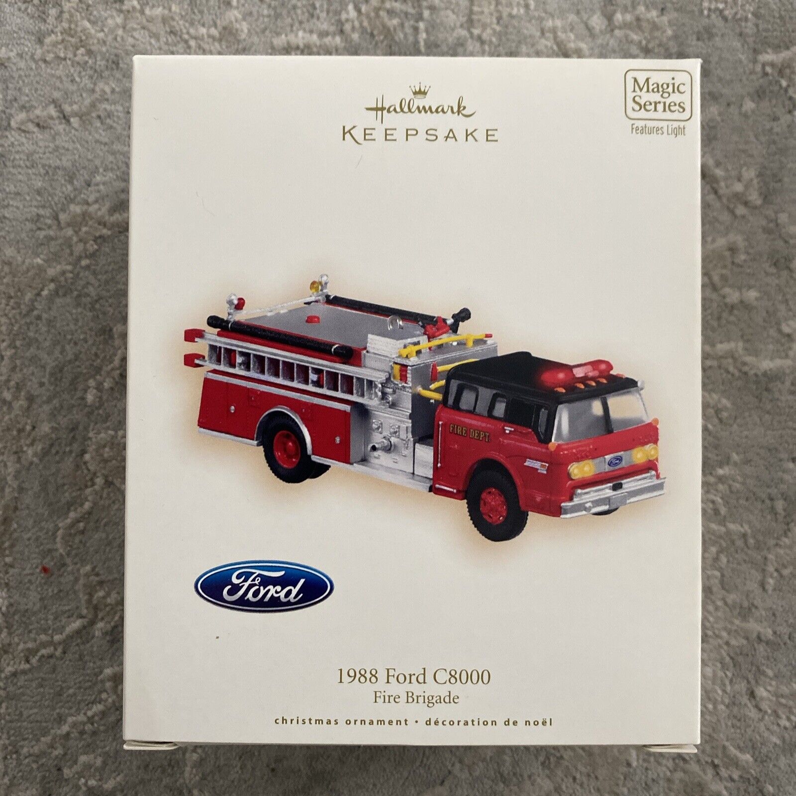 Hallmark 1988 Ford C8000 Fire Brigade #5 Keepsake Ornament 2003 Magic Series NIB
