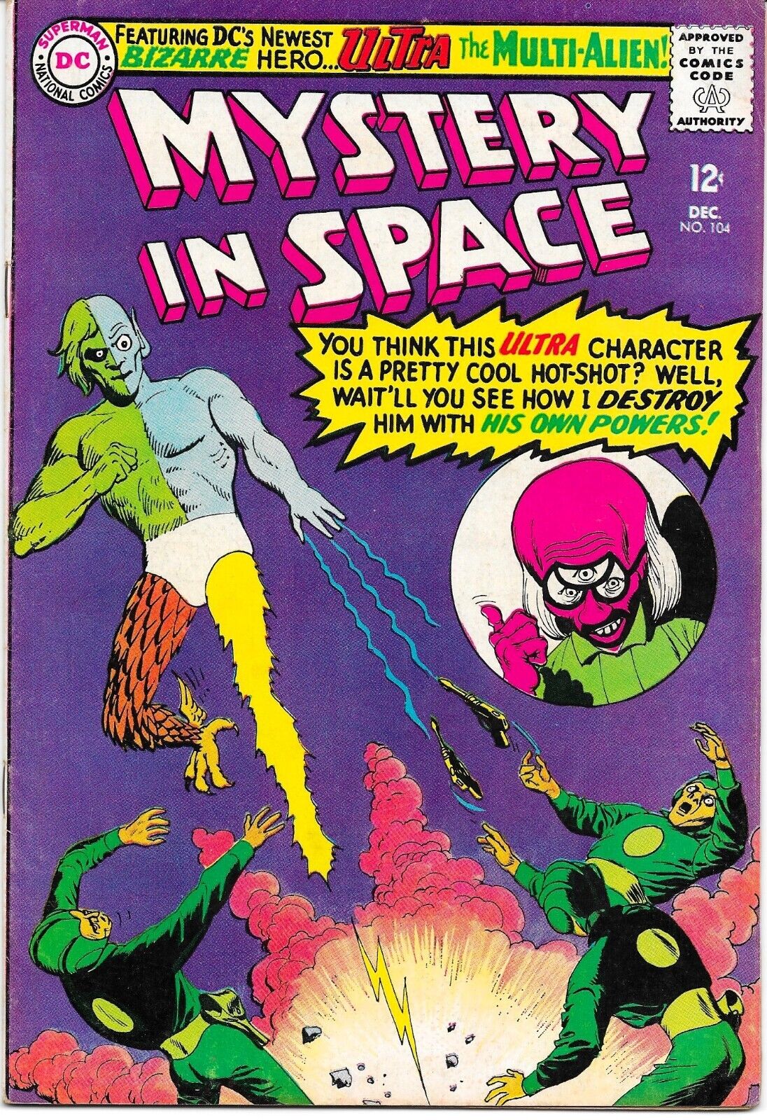 MYSTERY IN SPACE #104 (December 1965) DC Comics - Ultra, The Multi-Alien FN