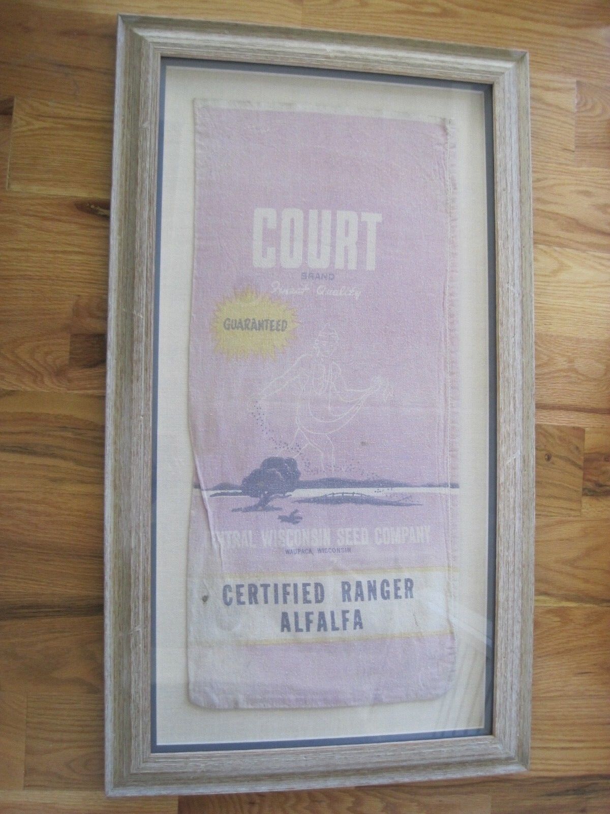 Court Alfalfa Sack Framed Vintage