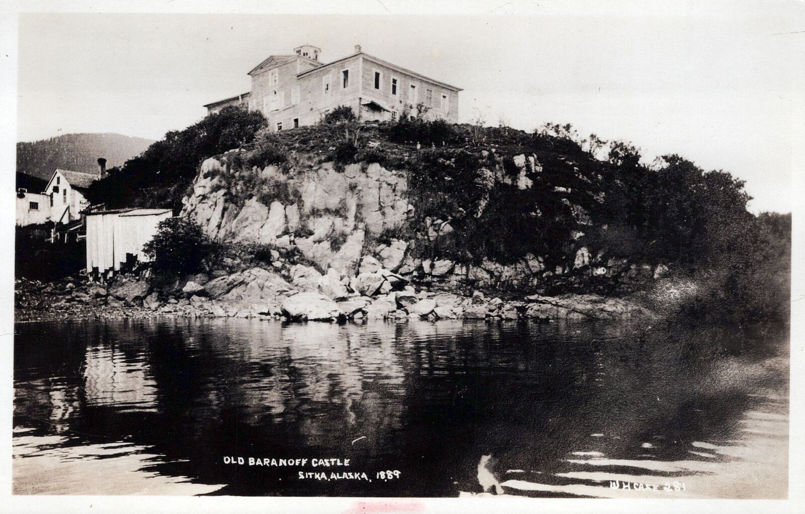 SITKA AK - Old Baranoff Castle Real Photo Postcard rppc