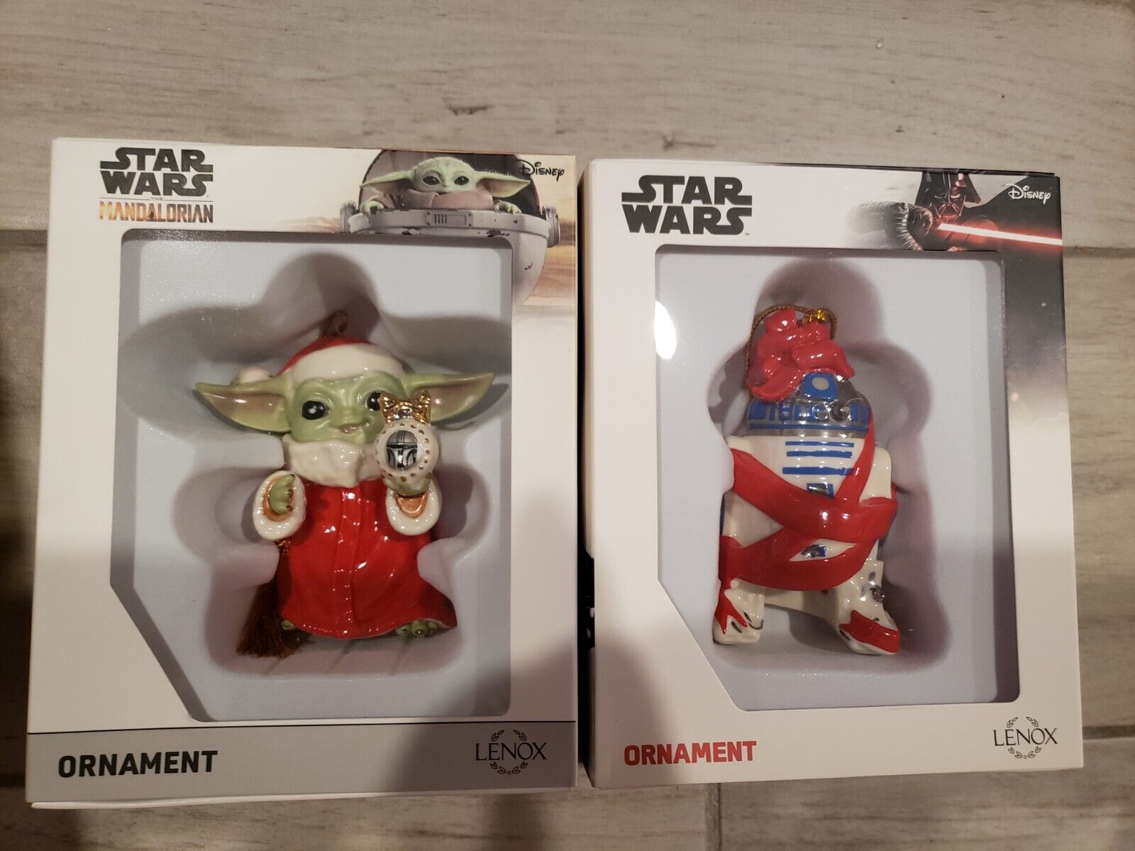 Lenox Star Wars Grogu Santa And R2D2 Christmas Ornament