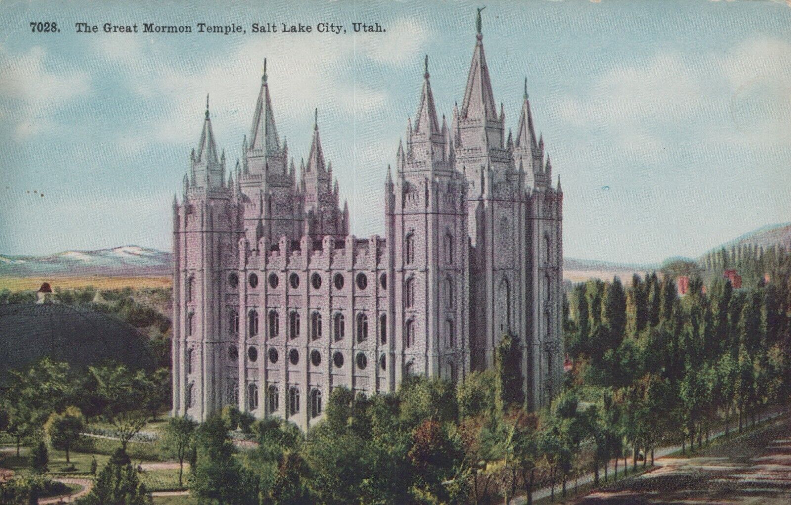 Salt Lake City Mormon Temple Utah Unposted Vintage Divided Back Postcard