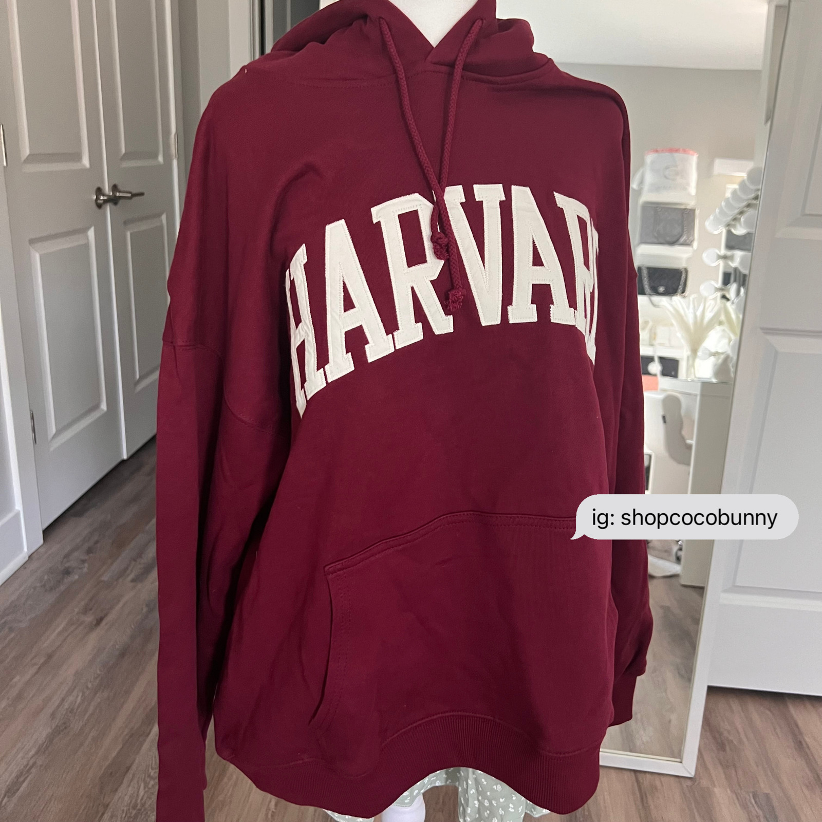 brandy melville harvard logo hoodie