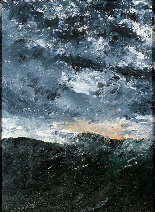 Oil painting Seascape-August-Strindberg-Oil-Painting impression ocean waves art