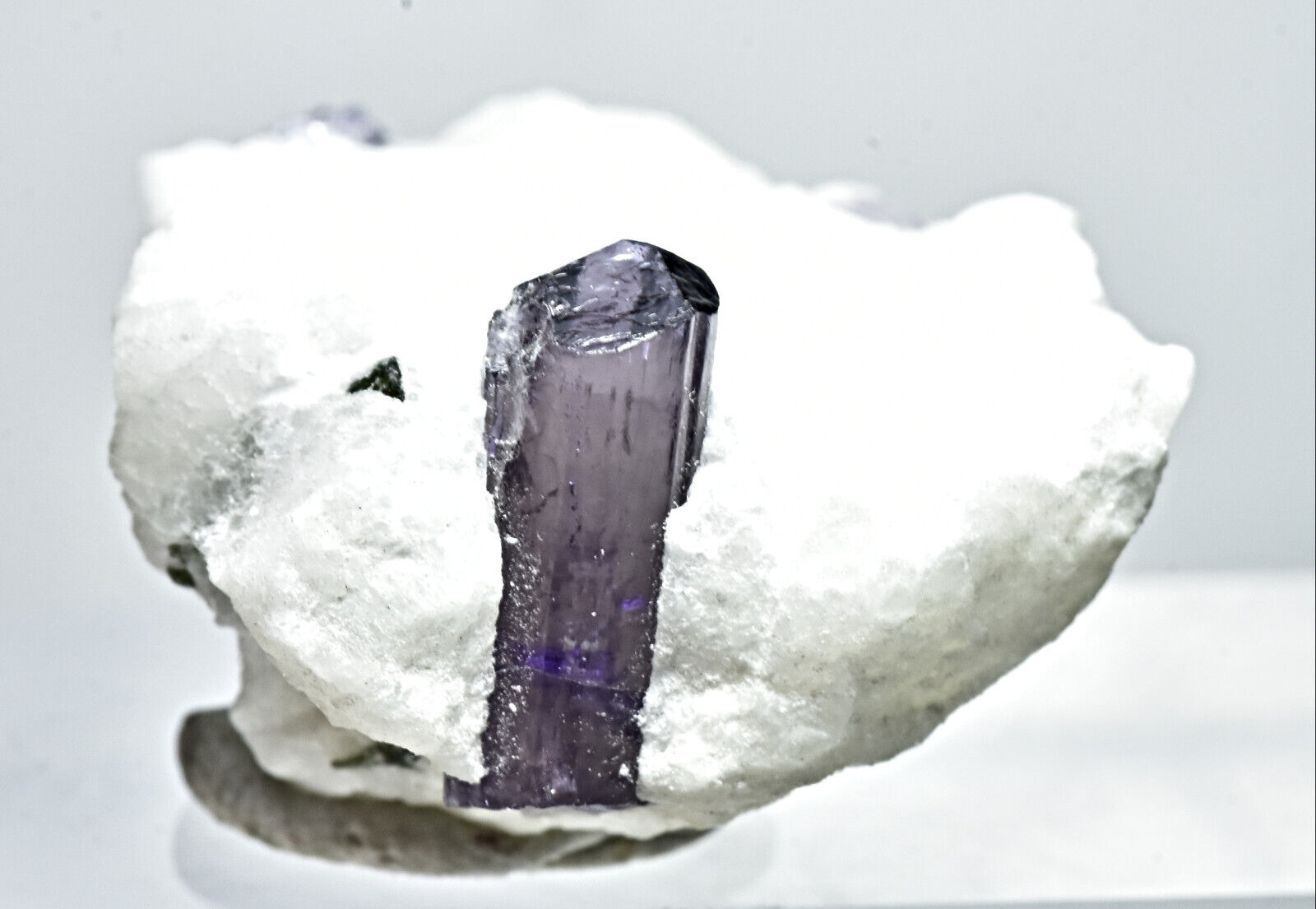 Transparent FullTerminated Fluorescent Purple Scapolite Crystal Specimen 33 Crt