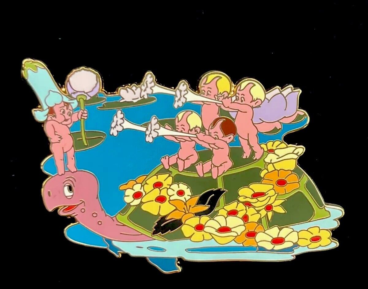 Rare LE 100 Disney  Pin 80th Anniversary Silly Symphonies Water Babies