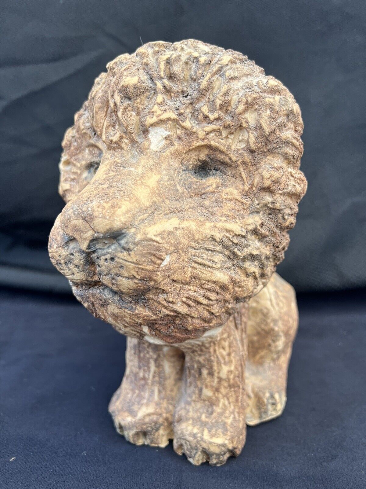 Bitossi Italy Pottery Lion Sculpture Aldo Londi  Scavo  Mid Century Vintage