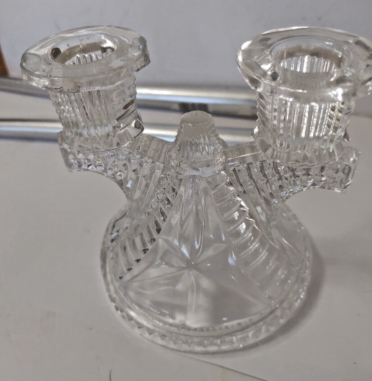 Vintage Collectible Federal Glass Co Wigwam Candle Holder 1940