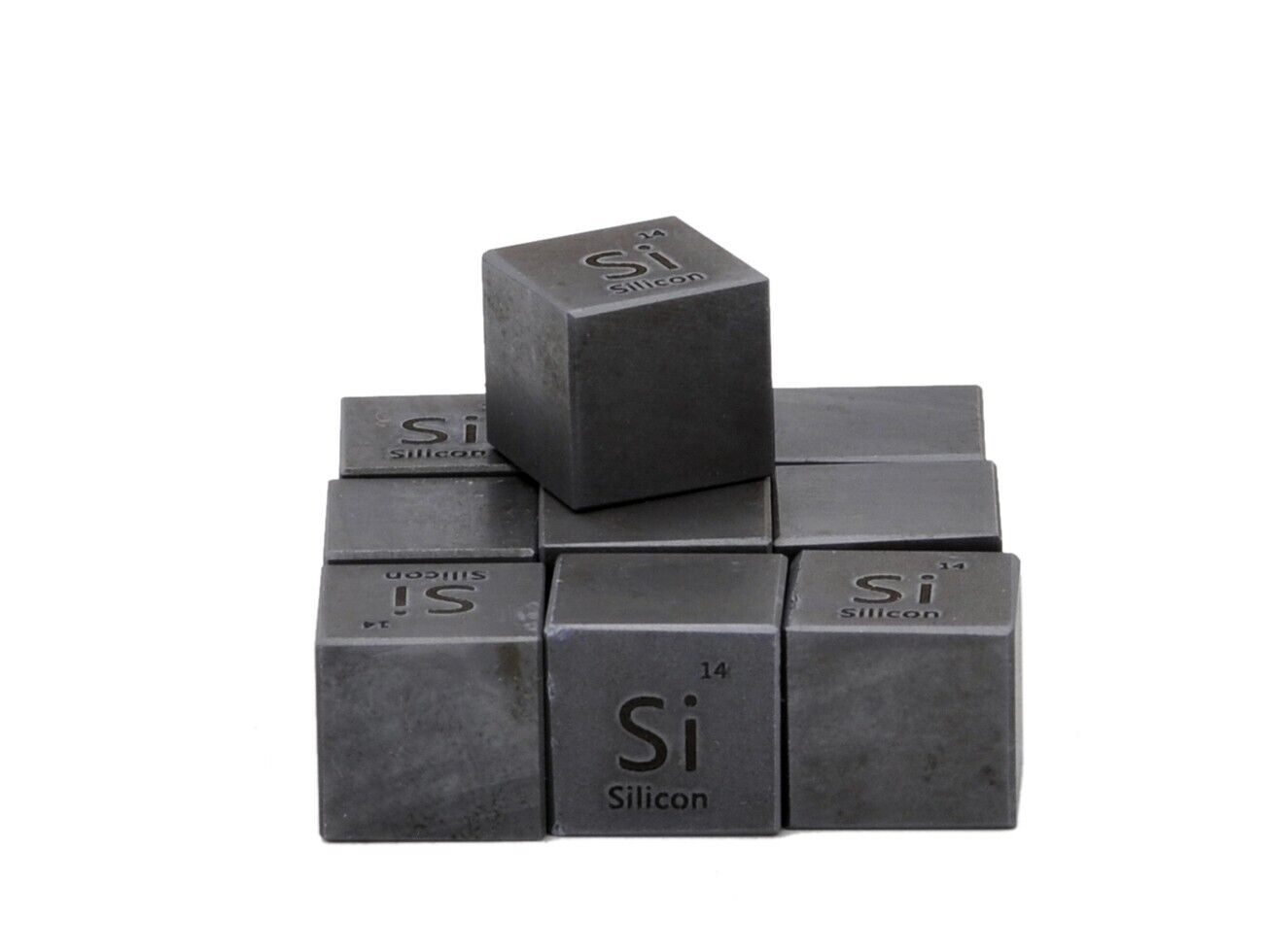 Silicon Metal 25.4mm 1 Inch Density Cube 99.999% for Element Collection USA SHIP