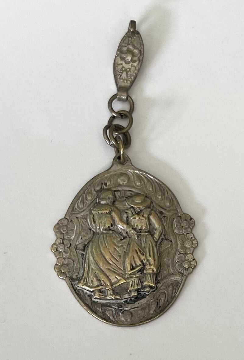 Antique Italy Religous Pendant Very Old Silver Rare Find