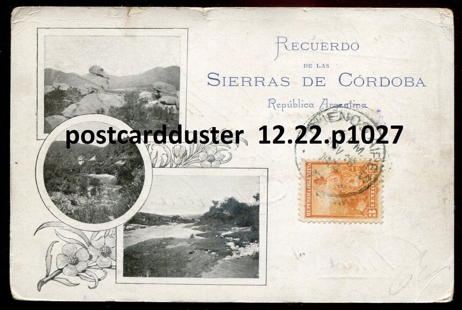 ARGENTINA Postcard 1904 Sierras de Cordoba Multiview
