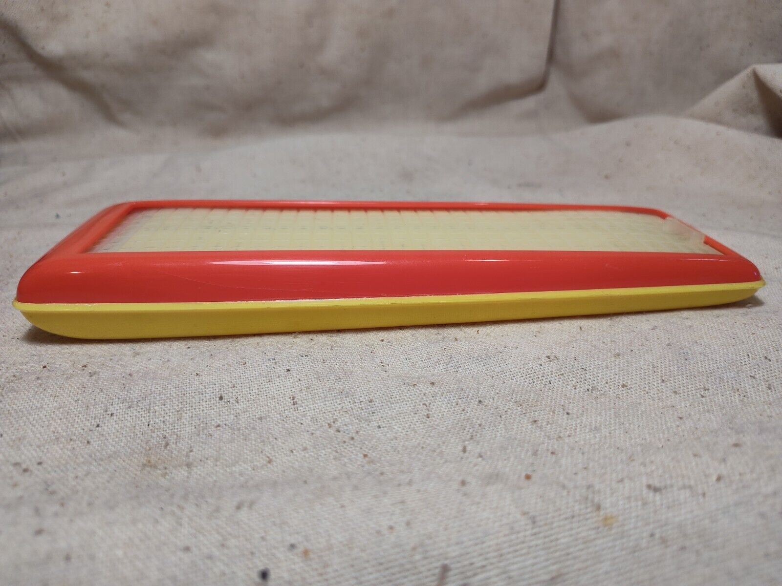 Vintage Rare 1960s Sterling 526 Slide Top Pencil BoxYellow/Red USA