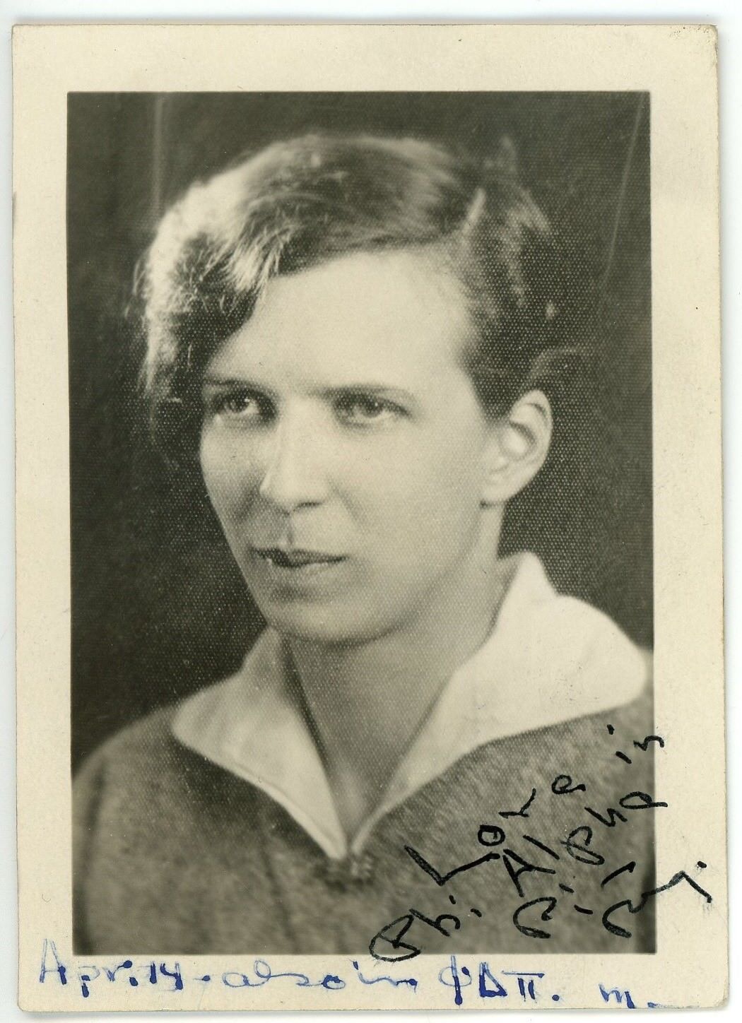 1928 Photo Ohio University Athens Masculine Woman Margaret Warne Lesbian Int.