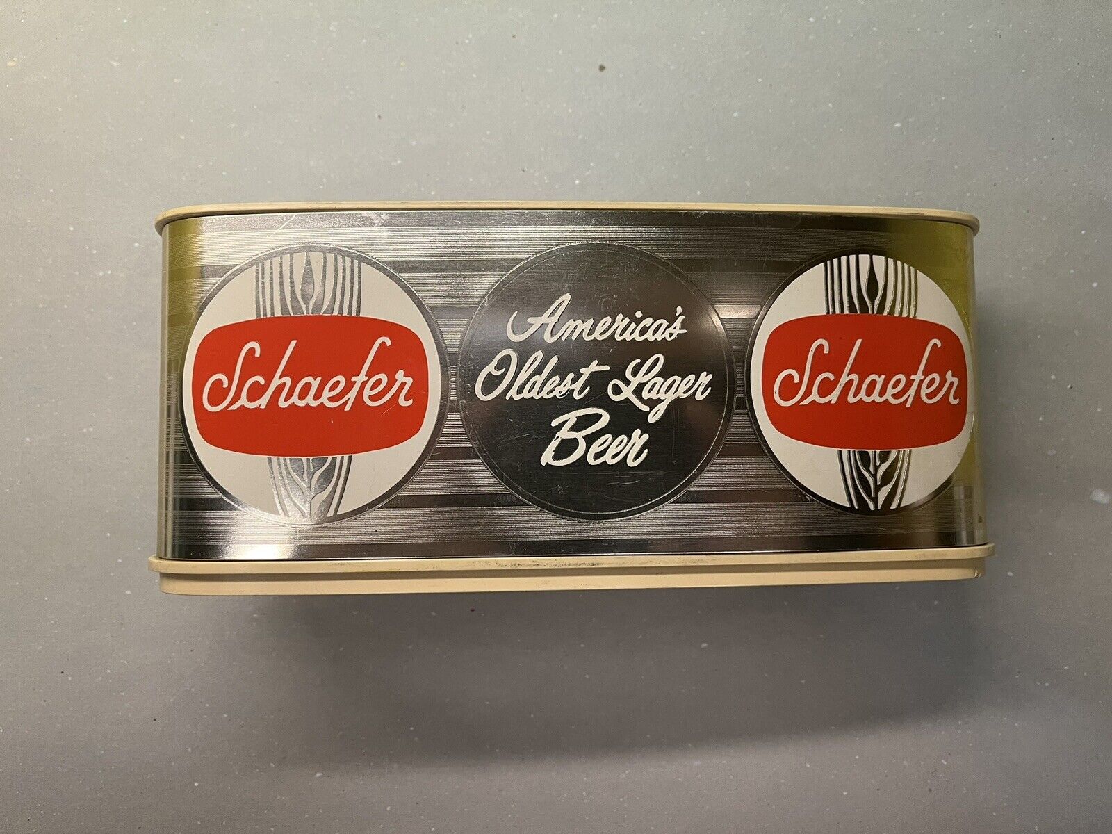 Vintage Schaefer Beer swizzle stick & foam scraper holder. 10” x 4” x 4”