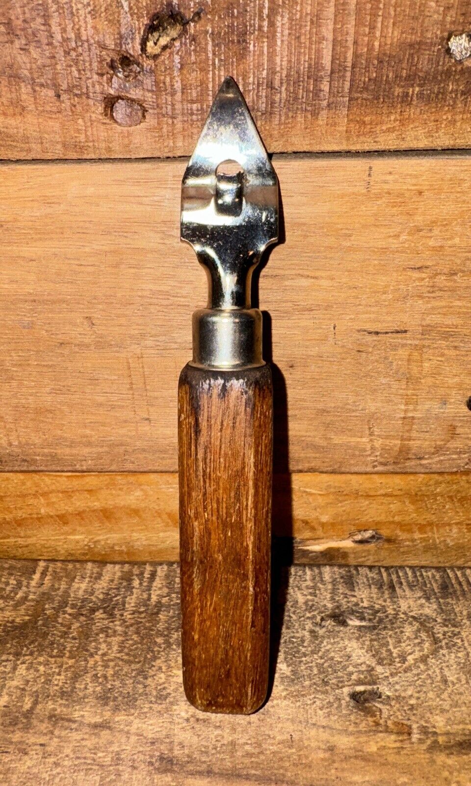 Vintage Edlund Co. Burlington VT Can~Bottle Opener w/Wooden Handle 6\