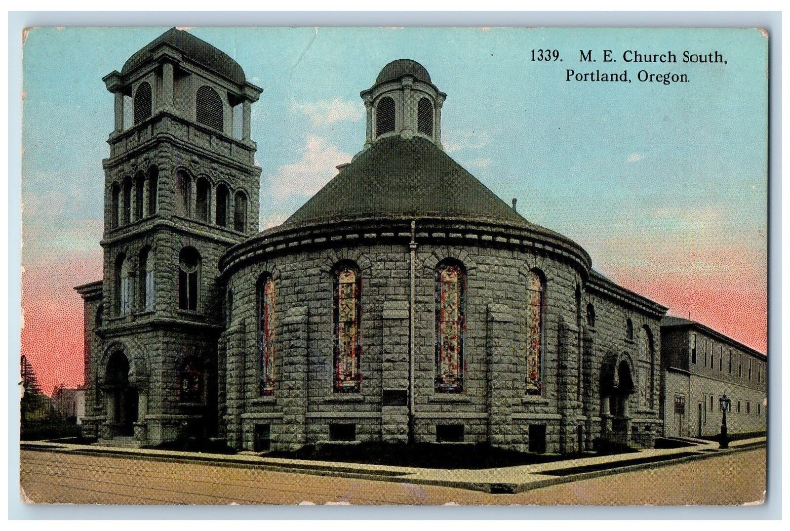Pendleton Oregon OR Postcard Methodist Episcopal Church Exterior c1910's Antique