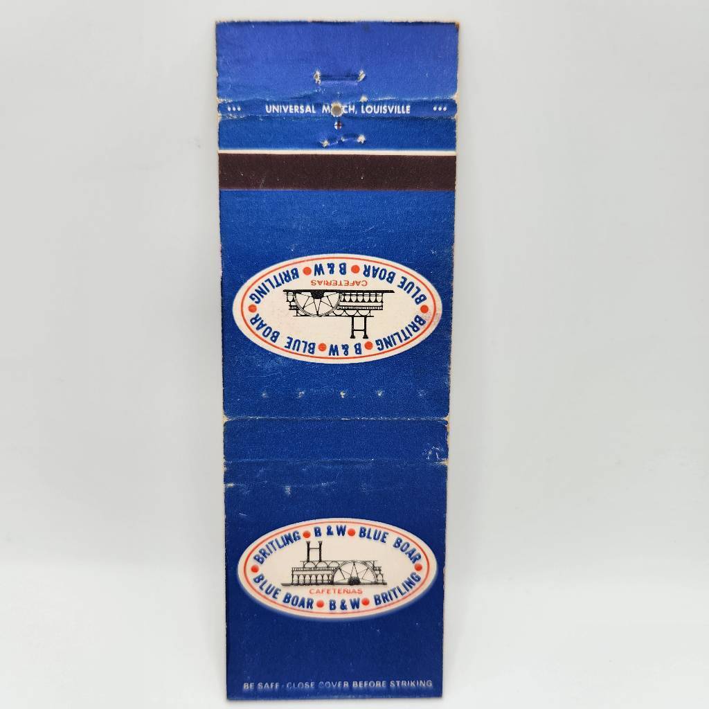 Vintage Matchbook Britling B&W Blue Boar Cafeterias KY TN AR