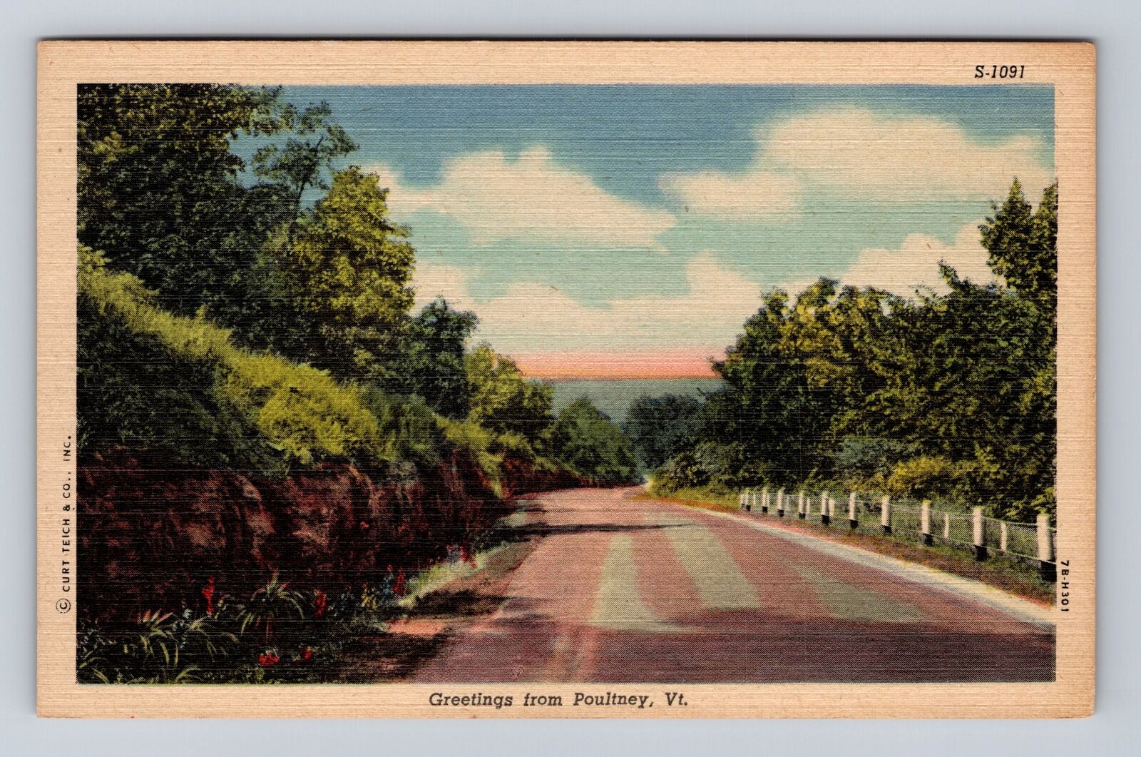 Poultney VT-Vermont, General Greetings, Antique Vintage Souvenir Postcard