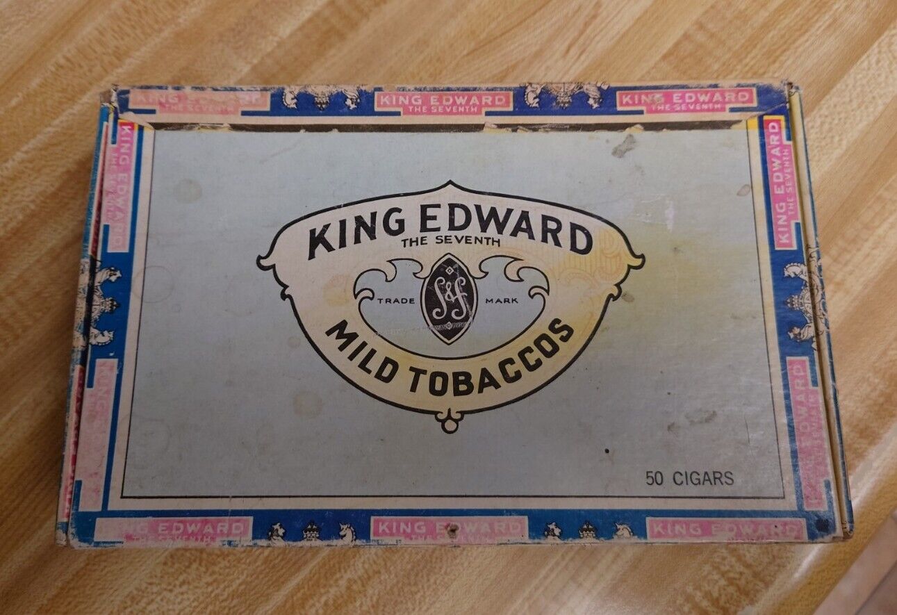 VINTAGE KING EDWARD THE SEVENTH EMPTY CIGAR BOX S & S MILD TOBACCOS NR IMPERIAL