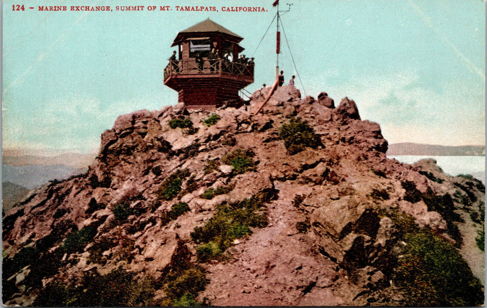 Vtg 1910s Marine Exchange Summit of Mt Tamalpais California CA Postcard