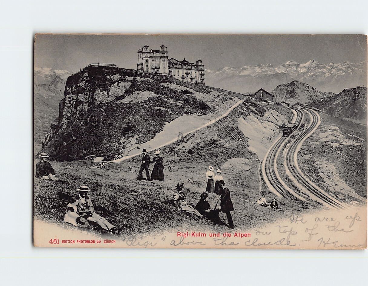 Postcard Rigi Kulm and the Alpen Switzerland
