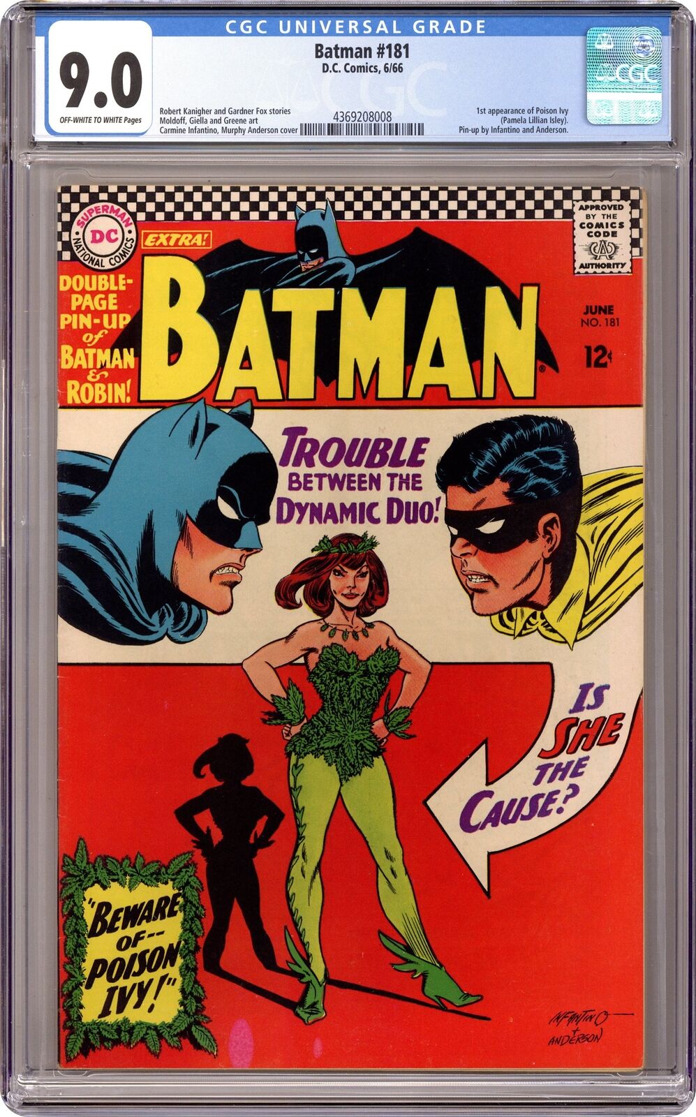 Batman #181 CGC 9.0 1966 4369208008 1st app. Poison Ivy