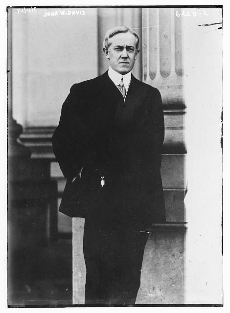 John William Davis,US Solicitor General,politician,diplomat,lawyer,coats,1924