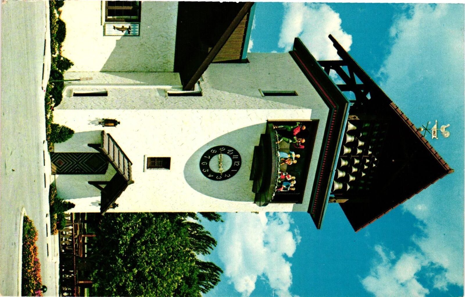 Vintage Postcard- GLOCKENSPIEL TOWER, FRANKENMUTH BAVARIAN INN, FRAN 1960s