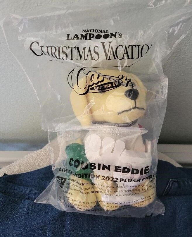 SALE Christmas Vacation Cousin Eddie 2022 Plush Dog Raising Canes NEW IN PACKAGE