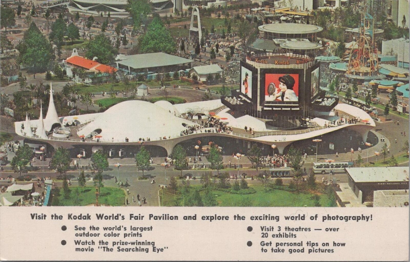 Postcard Visit Kodak World\'s Fair Pavilion Explore World Photography 