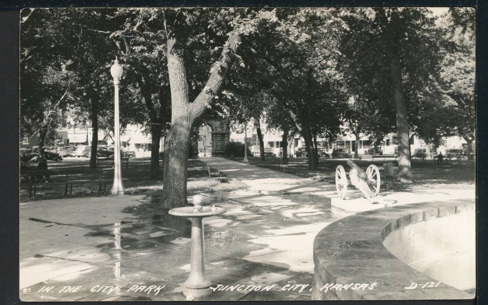 1946 RPPC Junction City Park Kansas Canon Historic Photo Postcard