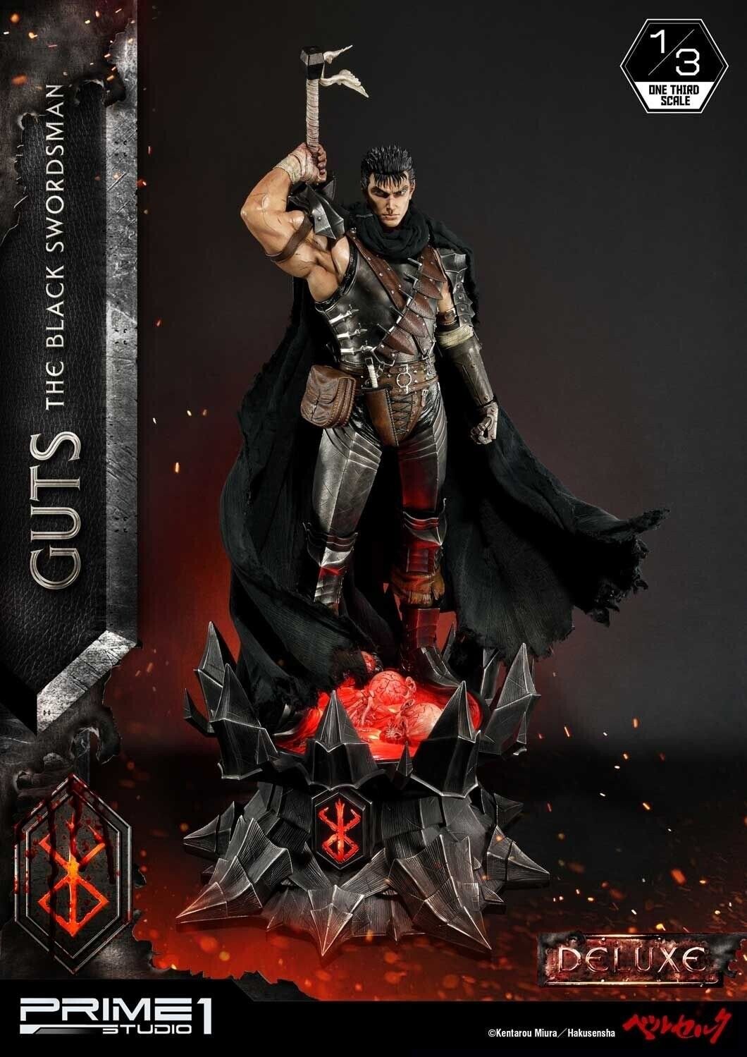 Prime 1 statue MMBR-01DX: Guts, The Black Swordsman Statue Deluxe version