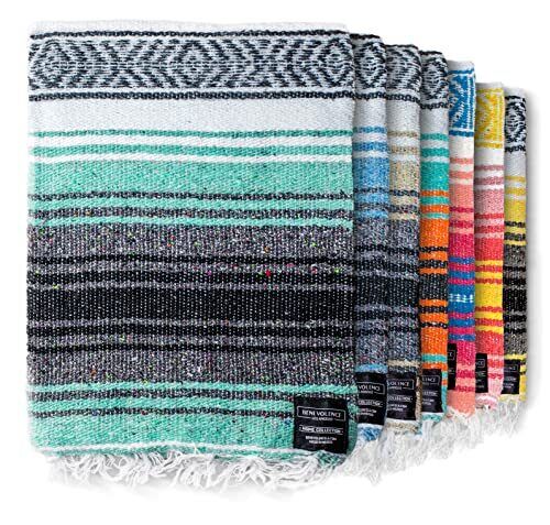 Benevolence LA Authentic Handwoven Mexican Blanket, Yoga Blanket - Perfect Ou...