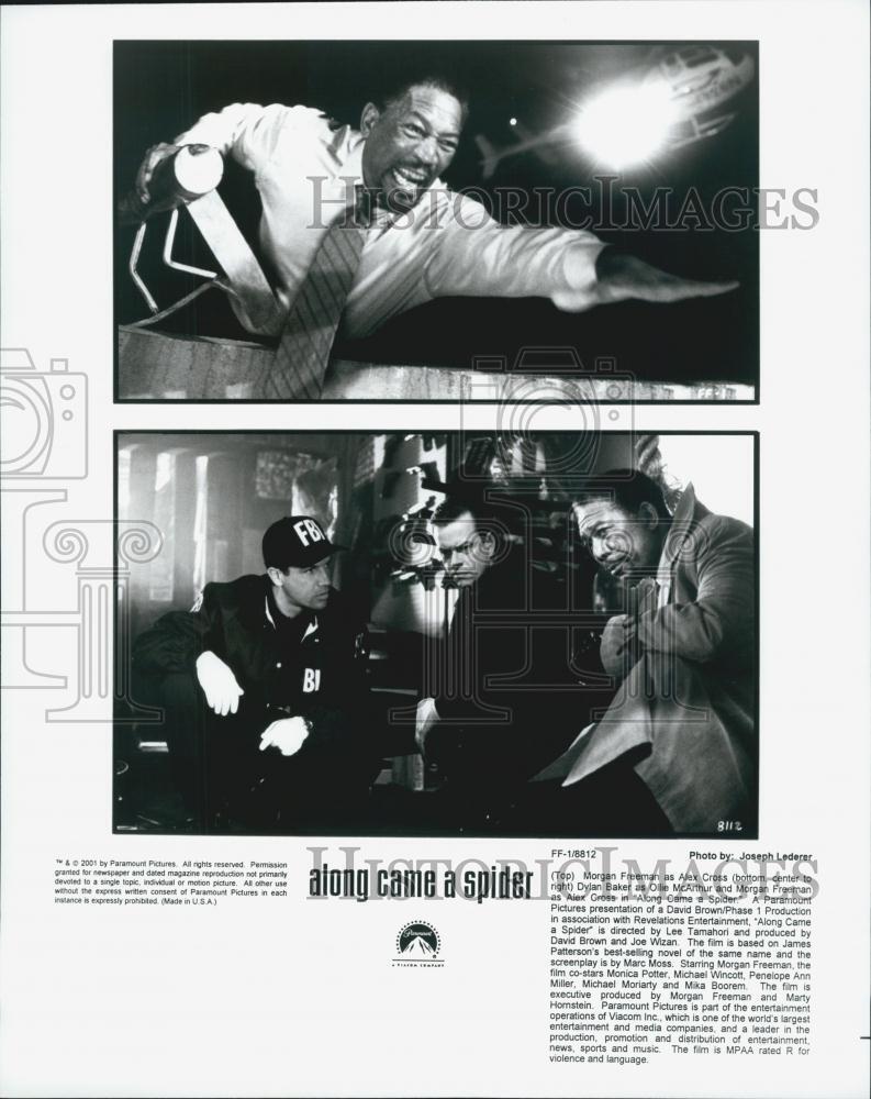 2001 Press Photo Actors Morgan Freeman, Dylan Baker And Ollie McArthur