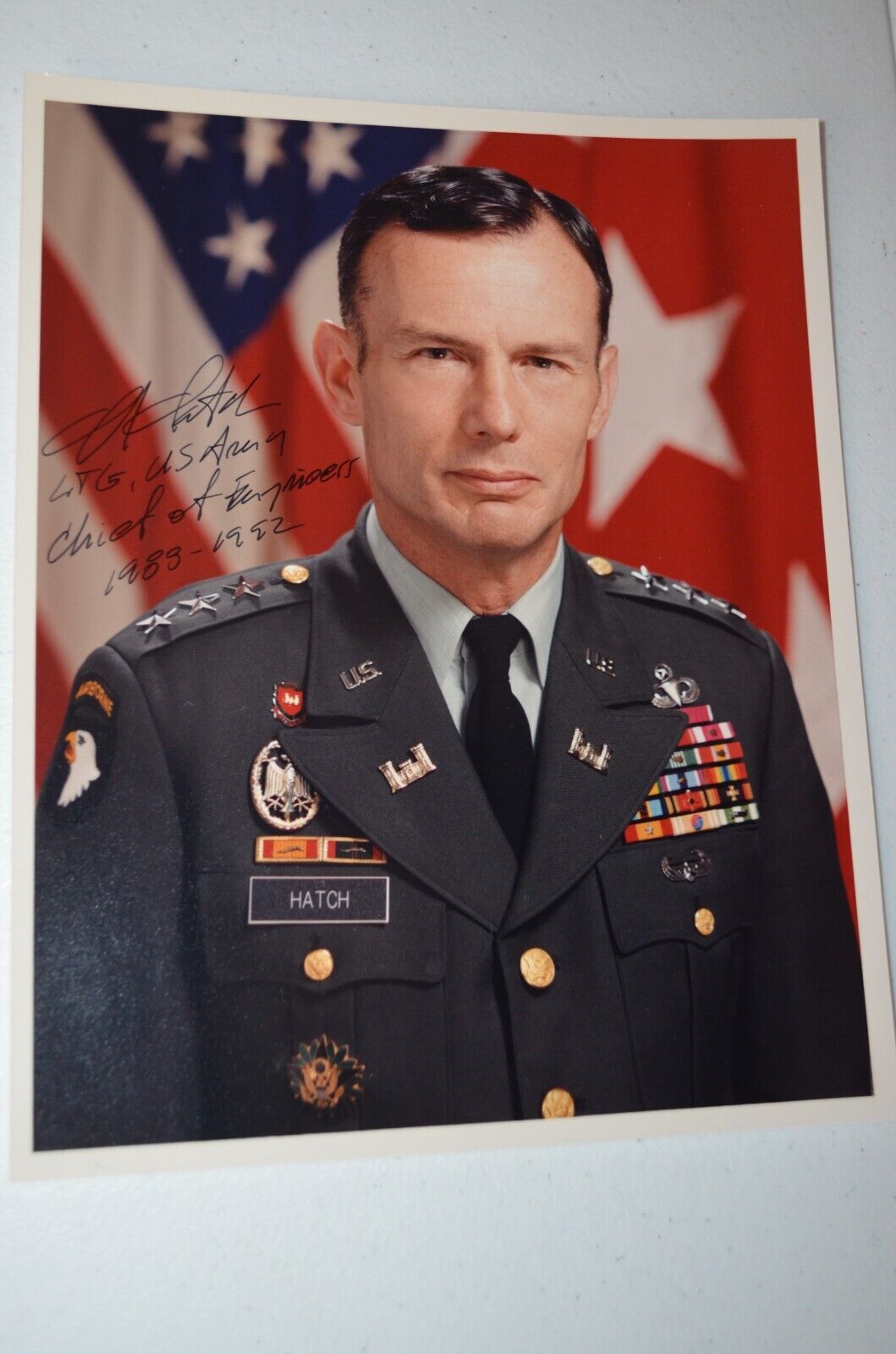 Lt General Henry Hatch Signed 8x10 Photo Army Chief of Engineers