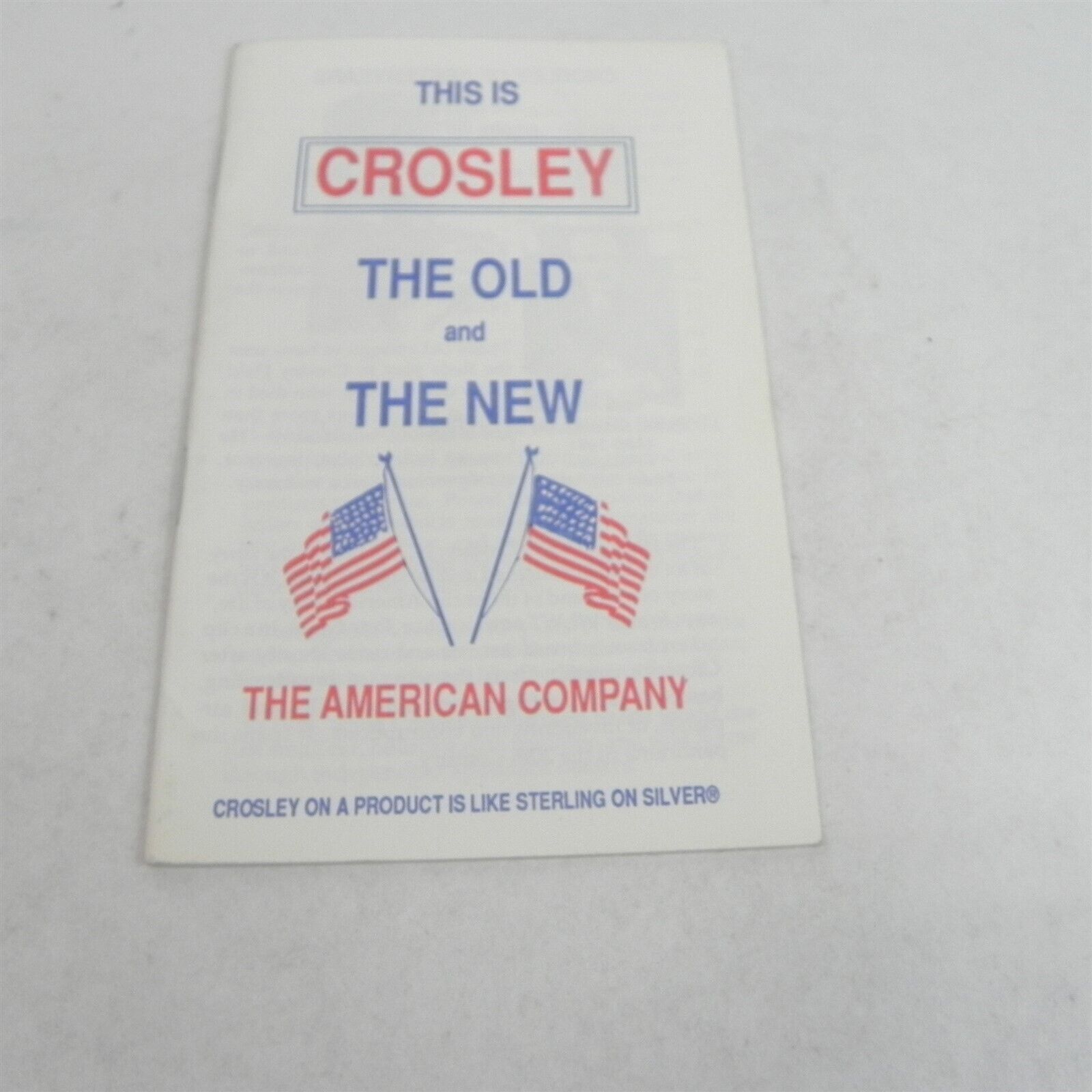 VINTAGE CROSLEY ELECTRONICS 1995 THE OLD AND THE NEW CATALOG RARE 1990S 