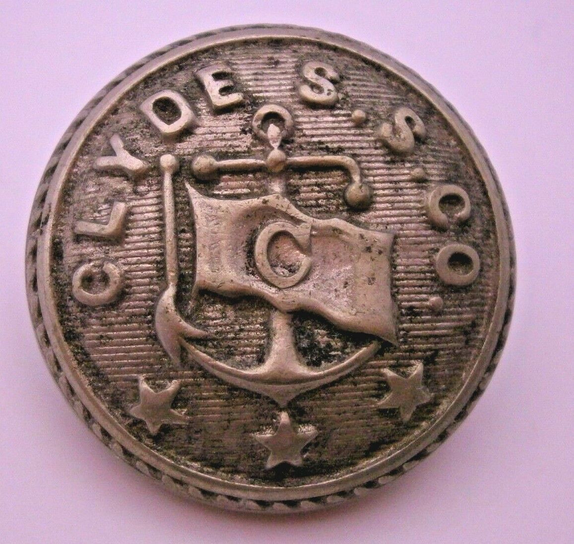 Clyde Steamship Co. Uniform Button from the Early 1900\'s by the Scovill MFG Co