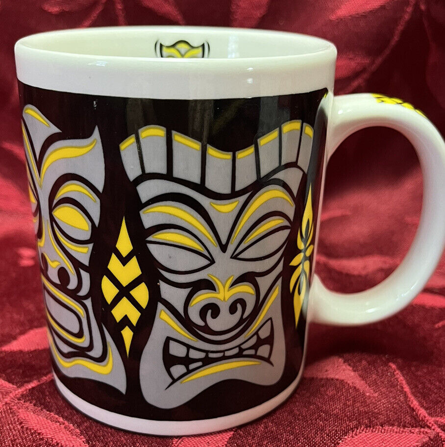 The Islander Group Tiki Black Coffee Mug  Hawaiian Designed