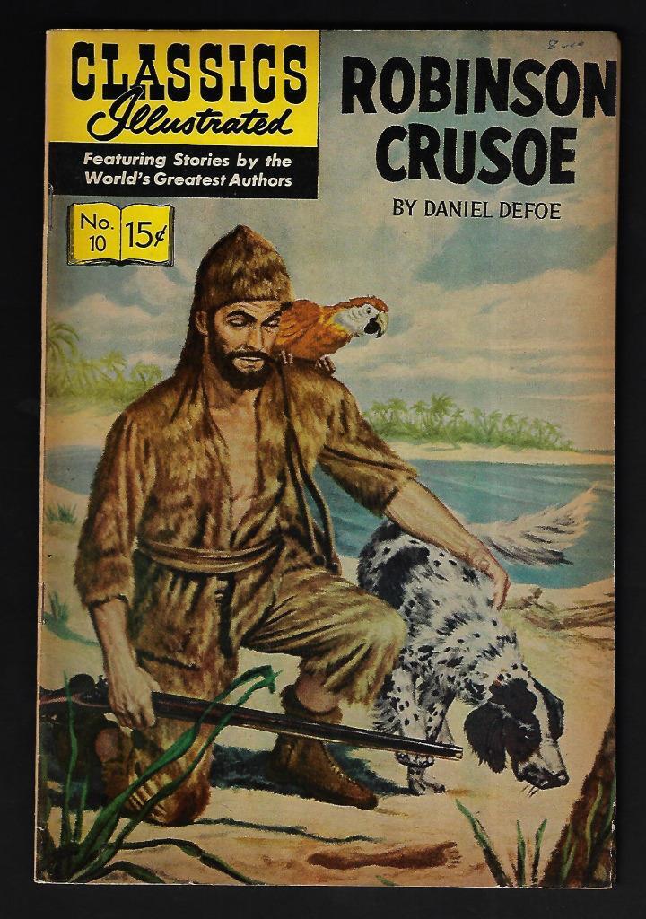 Classics Illustrated #10, Robinson Crusoe, HRN 167- Very Fine to Near Mint