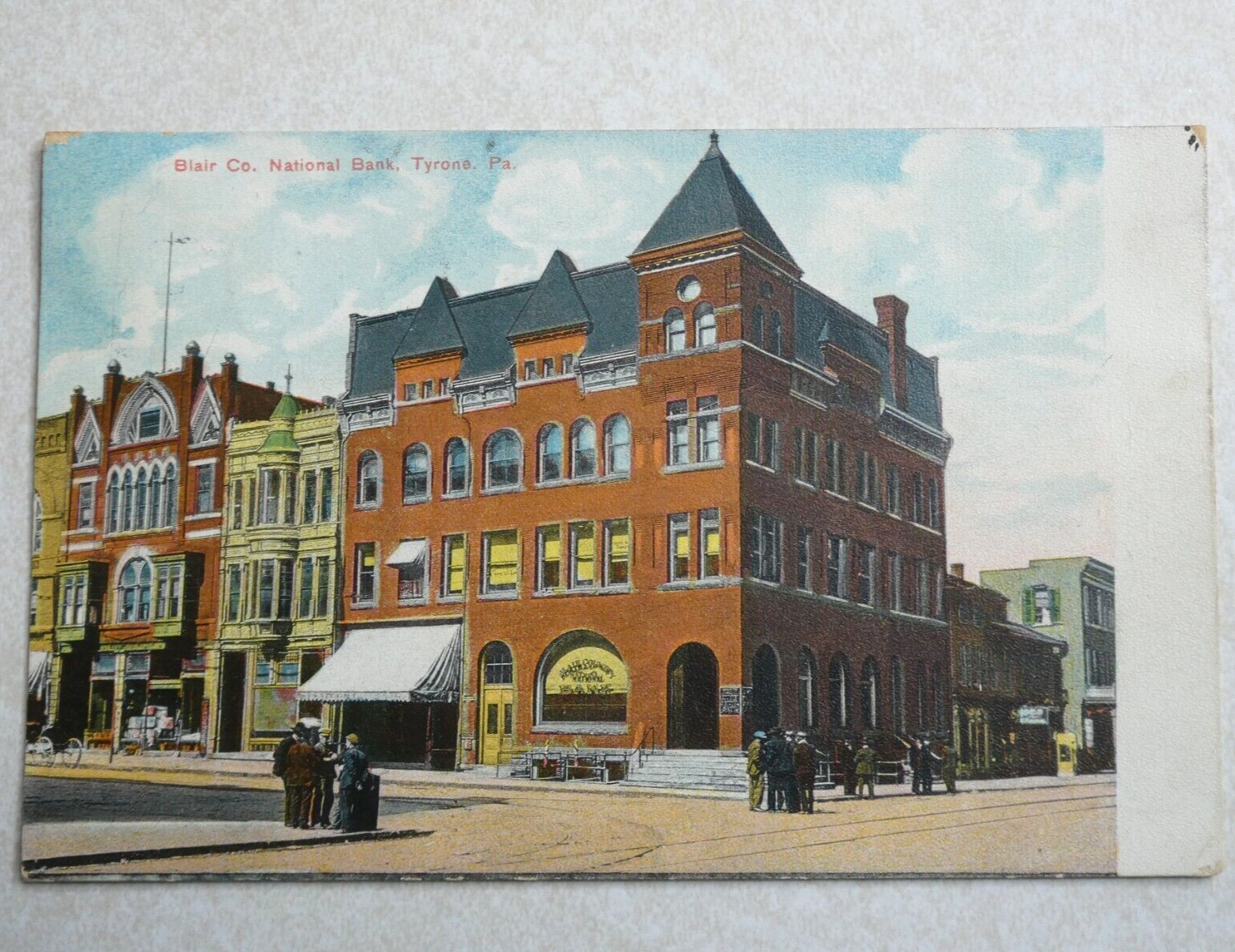 Tyrone PA Pennsylvania Antique Postcard Street Scene K1702
