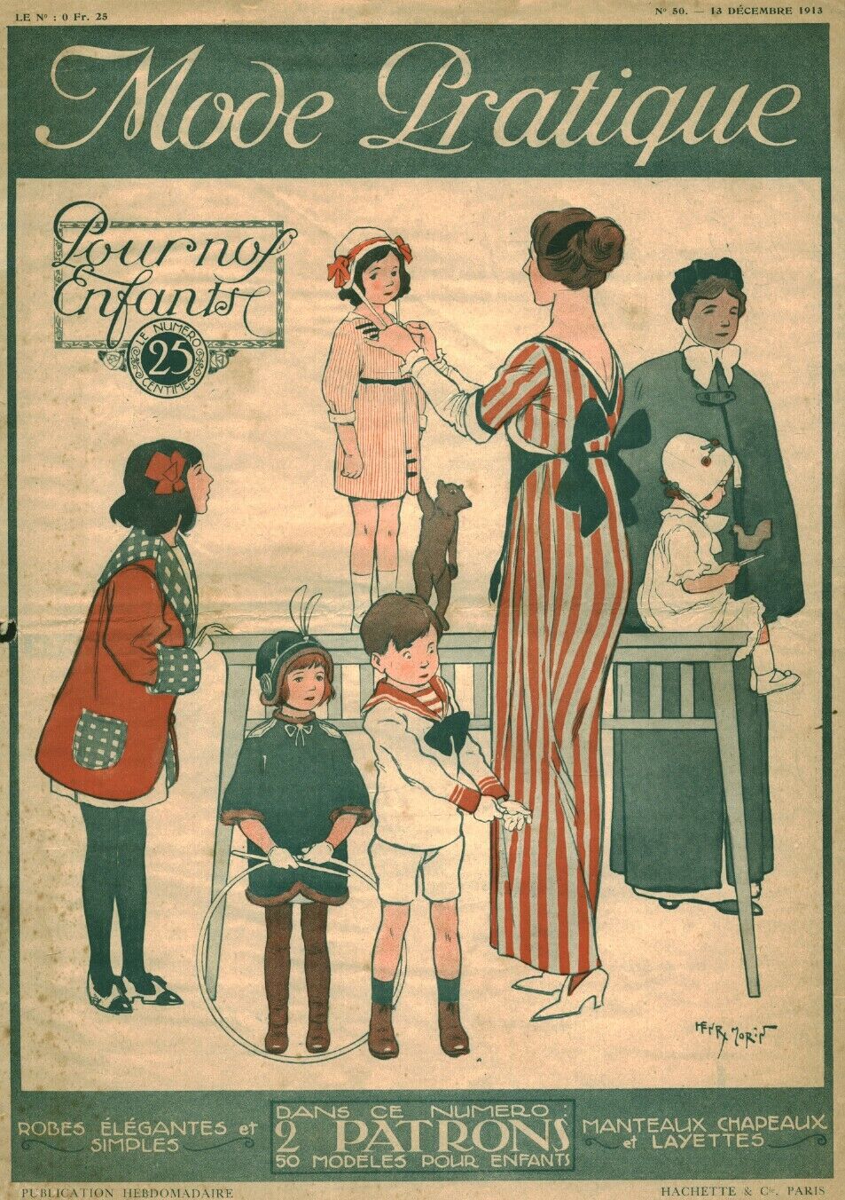 1911 Antique Fashion Advertising for Our Kids Magazine