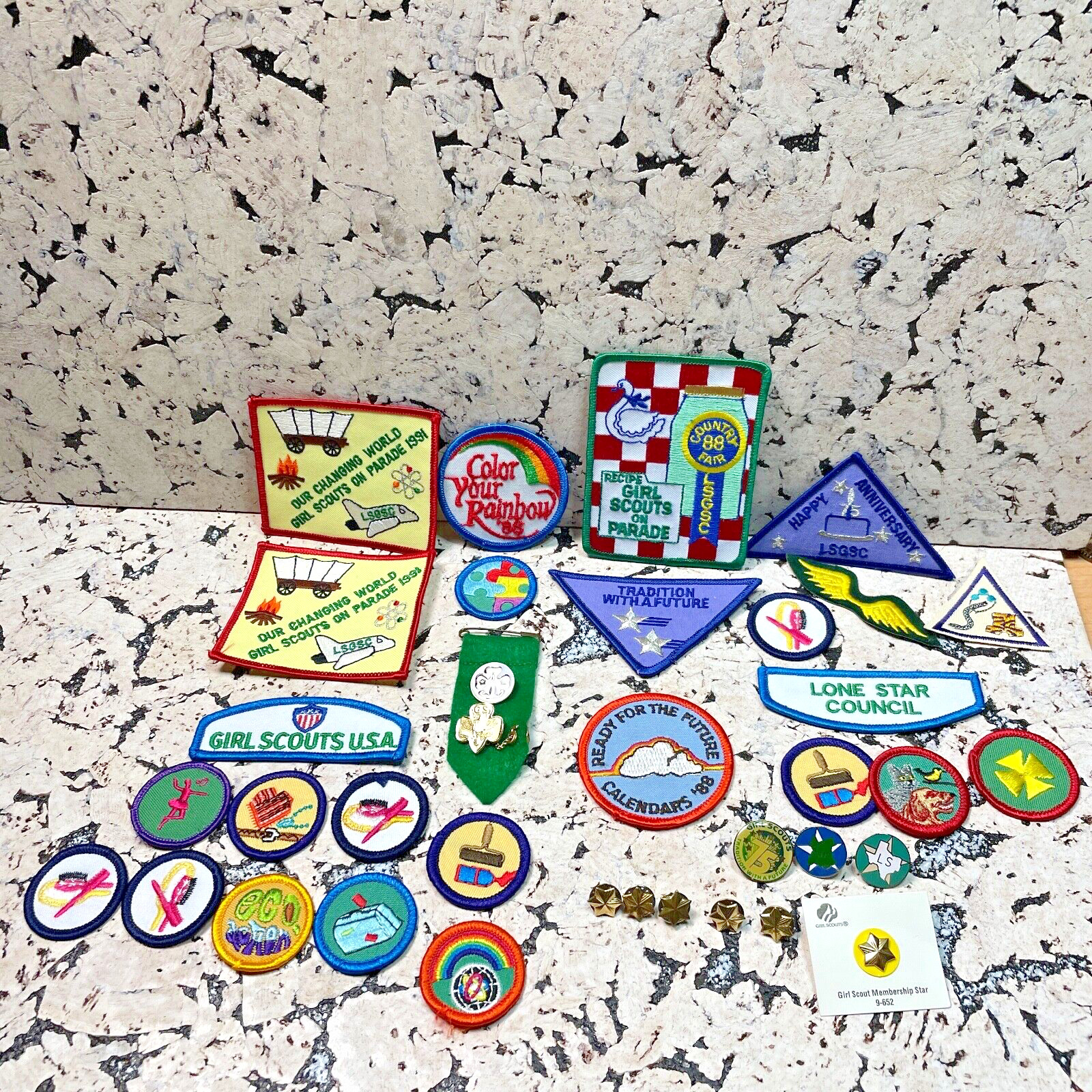 Vintage Girl Scout Patches and Pins ~ 1980s