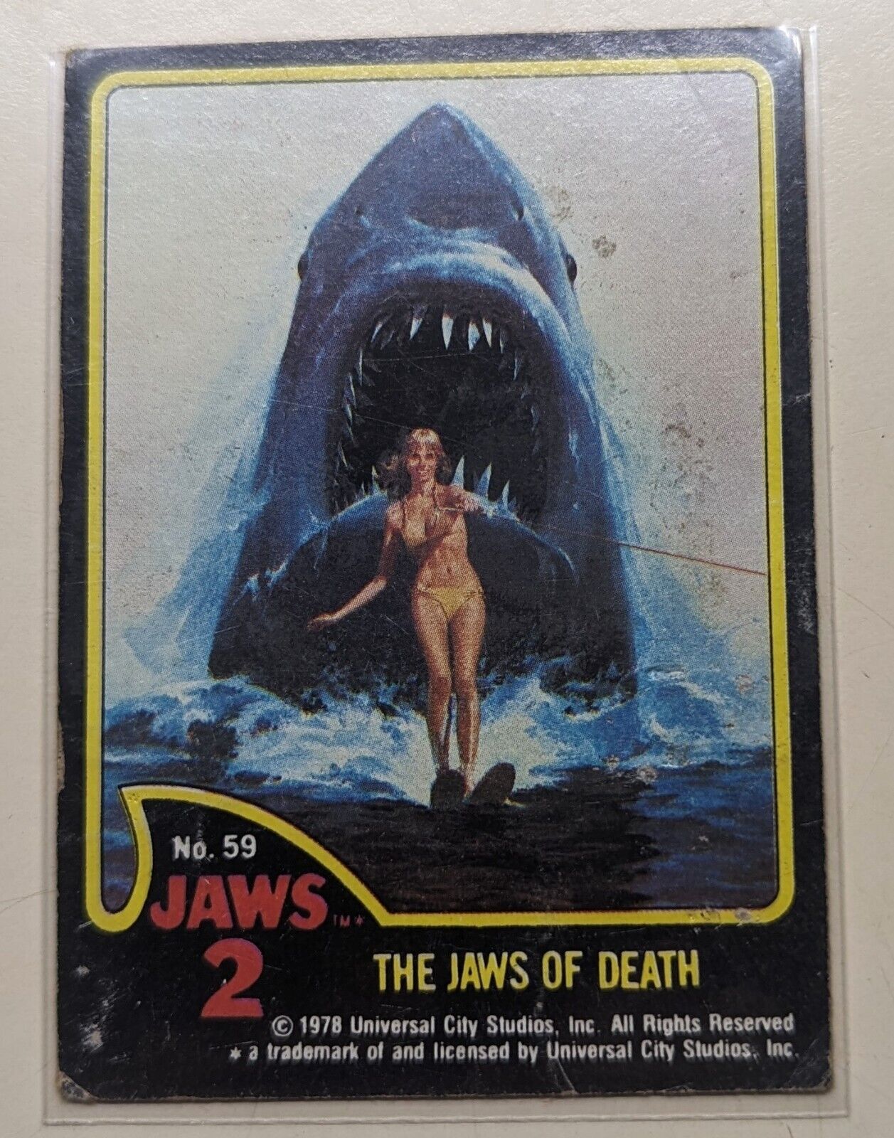 1978 Jaws 2 trading card Movie Facts #11 Good condition