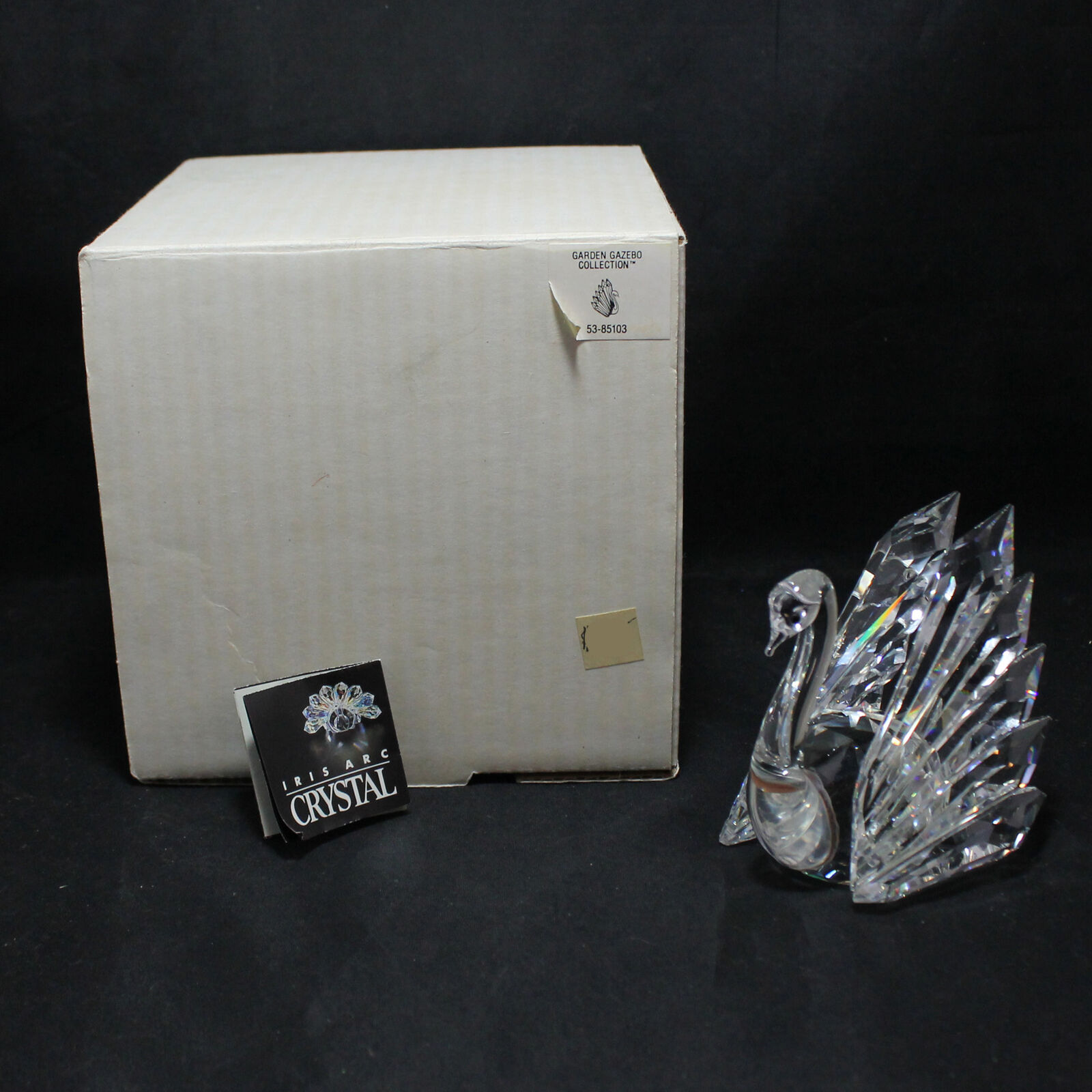 Iris Arc Crystal Garden Gazebo Collection 53-85103 Swan