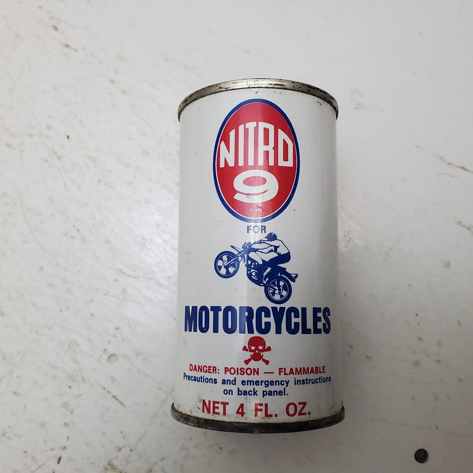 Vintage Nitro 9 Motorcycle Duel Additive Vintage Oil Can