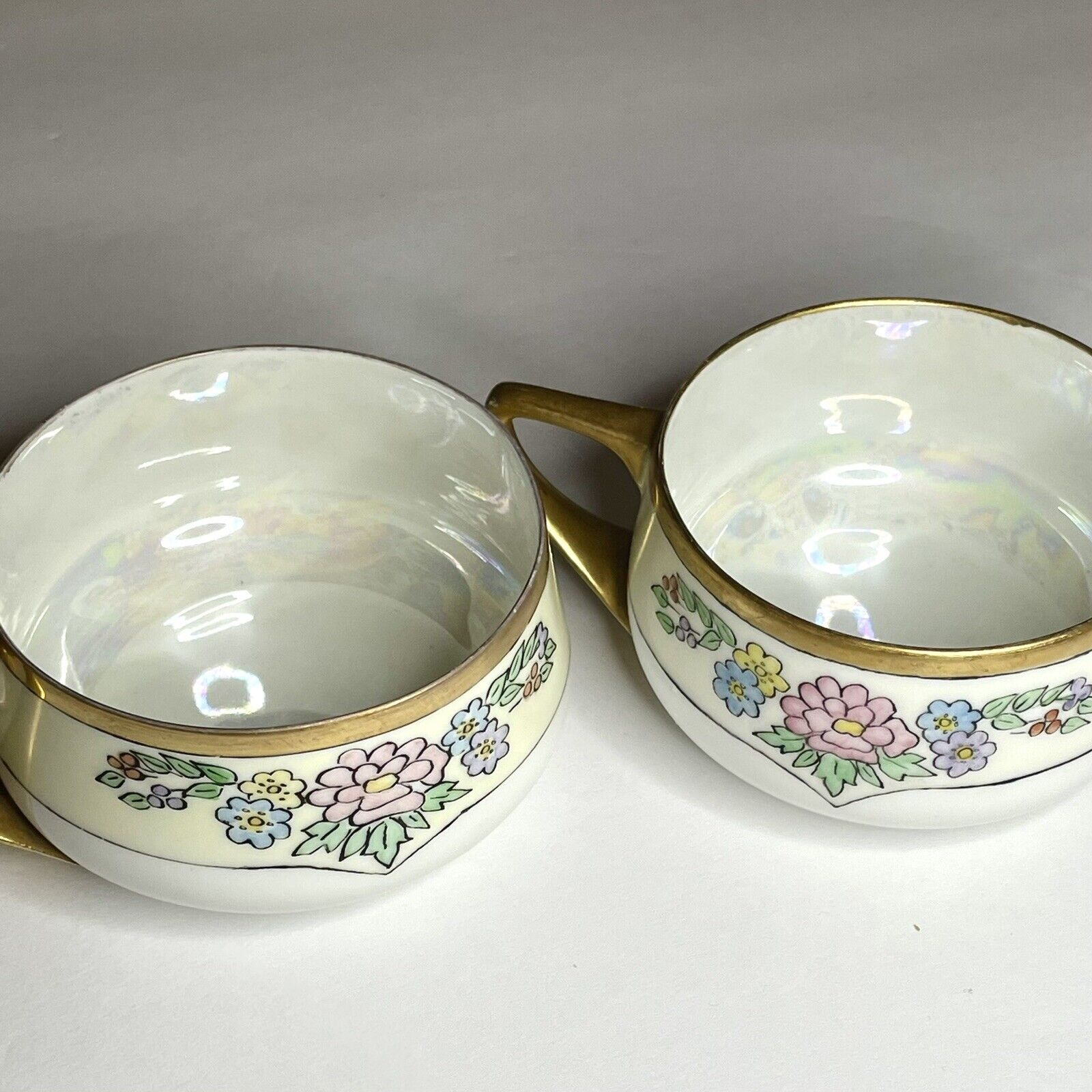 VTG Rosenthal china tea cup set Donatello Floral Hand Painted Grannycore Cottage
